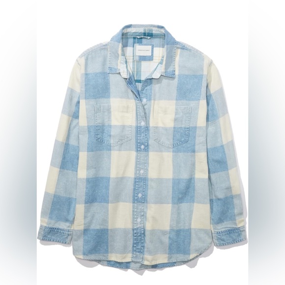 American Eagle Women Oversized Button-Up Shirt SMALL - Picture 4 of 5